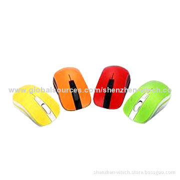 Fashionable 2.4GHz Optical 4D Wireless Mice with 800-1,600 Adjustable DPI